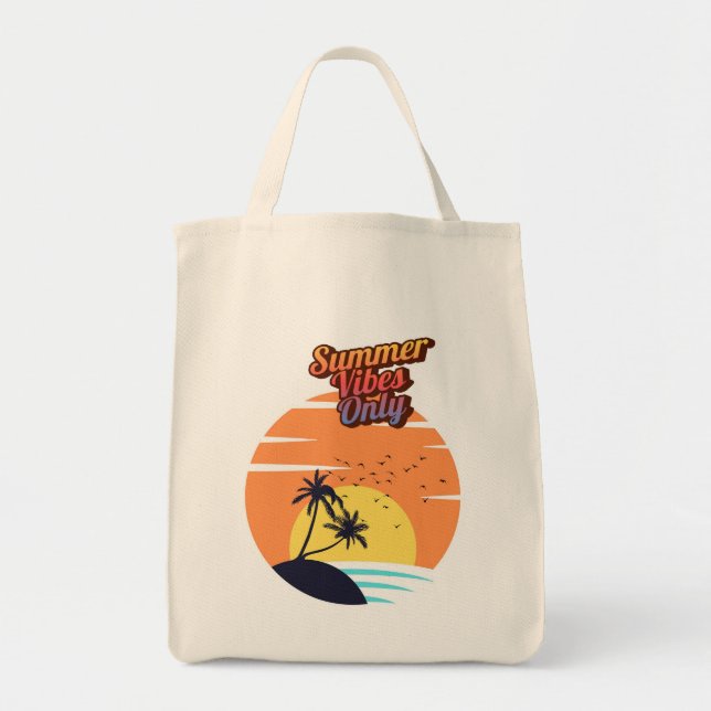 Bolsa Tote Apenas vibrações de verão. (Frente)