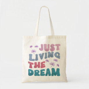 Bolsa Tote Apenas Vivendo O Sonho Inspirador Cotação Pastel