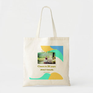 Bolsa Tote aplausos para 50 anos o amor é doce retrô
