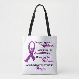 Bolsa Tote Apoiar Admira Honor 2 Câncer de Pâncreas Alzheimer