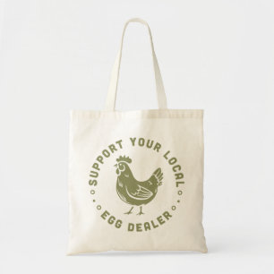 Bolsa Tote Apoie o seu amante de galinha engraçado