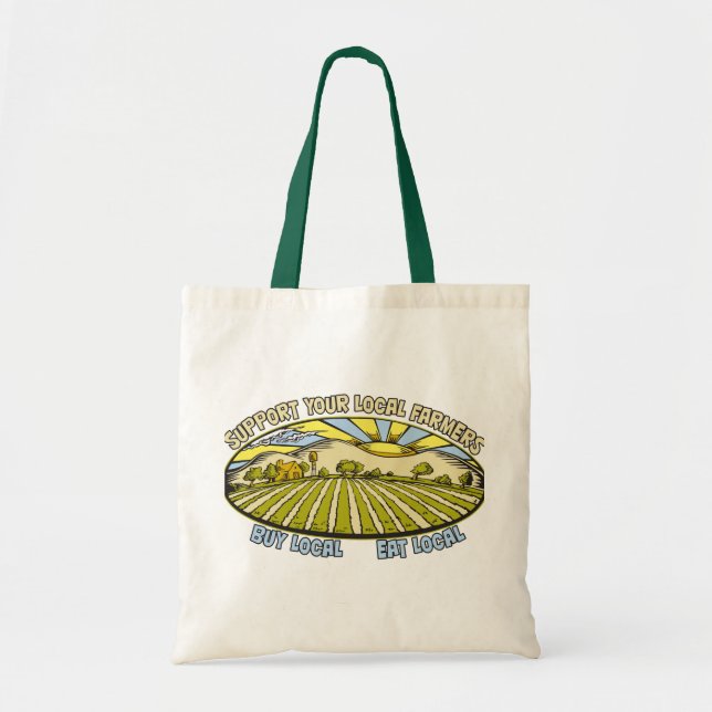 Bolsa Tote Apoie seus fazendeiros locais (Frente)