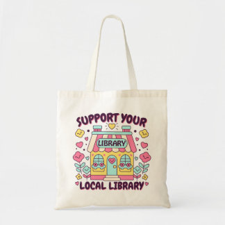 Bolsa Tote Apoie Sua Biblioteca Local