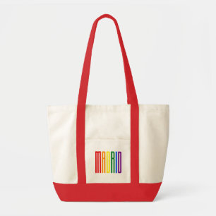 Bolsa Tote Apoio do texto LGBTQ do arco-íris do orgulho gay