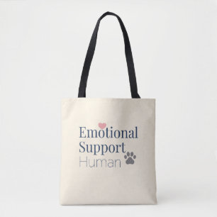 Bolsa Tote Apoio Emocional Humano Amante de Animais Diverti
