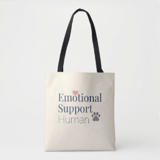 Bolsa Tote Apoio Emocional Humano | Amante de Animais Diverti