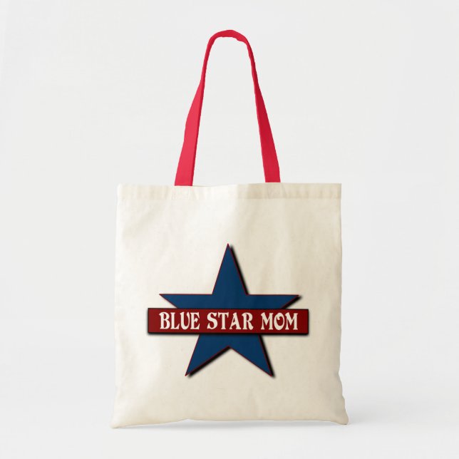 Bolsa Tote Apoio militar da família da mamã da estrela azul (Frente)