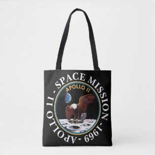 Bolsa Tote Apollo 11 Missão Espacial 1969 Insígnia