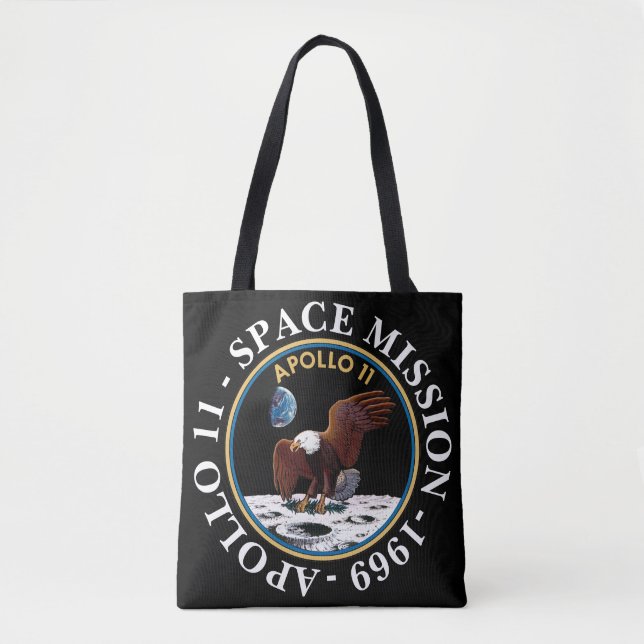 Bolsa Tote Apollo 11 Missão Espacial 1969 Insígnia (Frente)
