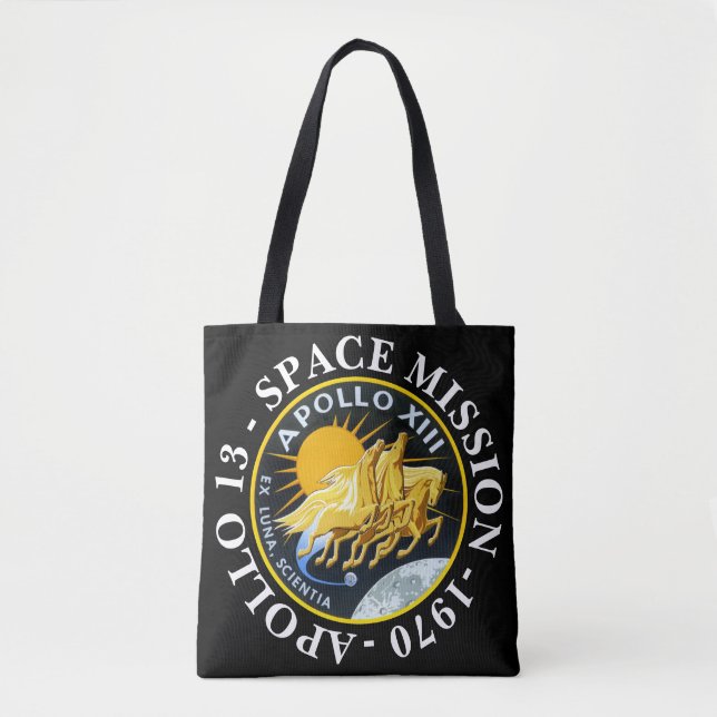 Bolsa Tote Apollo 13 Missão Espacial 1970 Insígnia (Frente)