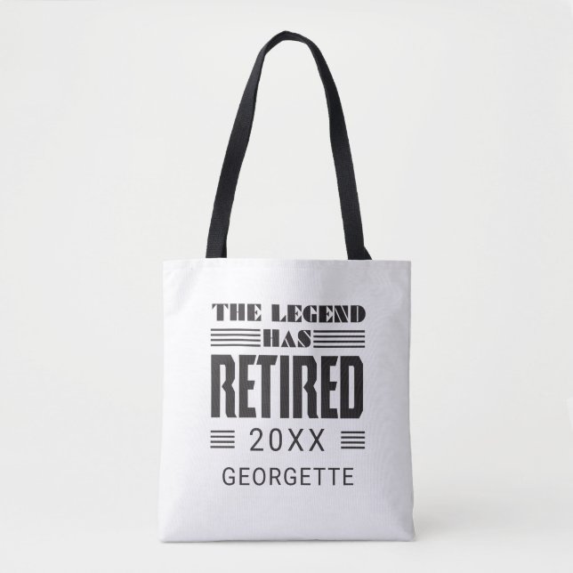 Bolsa Tote Aposentação A Legenda Se Aposentou Personalizada (Frente)