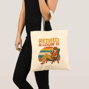 Bolsa Tote Aposentado & Adorando o Estilo Retro Pôr do Sol Hu