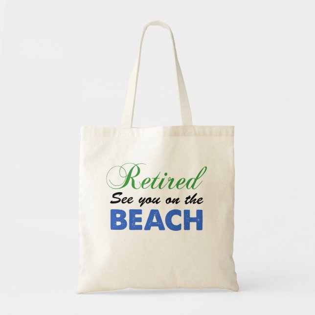 Bolsa Tote Aposentado veja-o na sacola da praia (Frente)