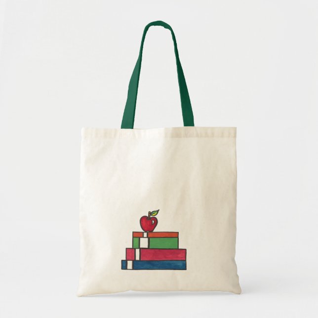 Bolsa Tote Apple brilhante, sacola do livro (Frente)
