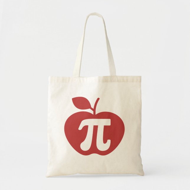 Bolsa Tote Apple Pi 3.14 Dia de Pi Matemático (Frente)