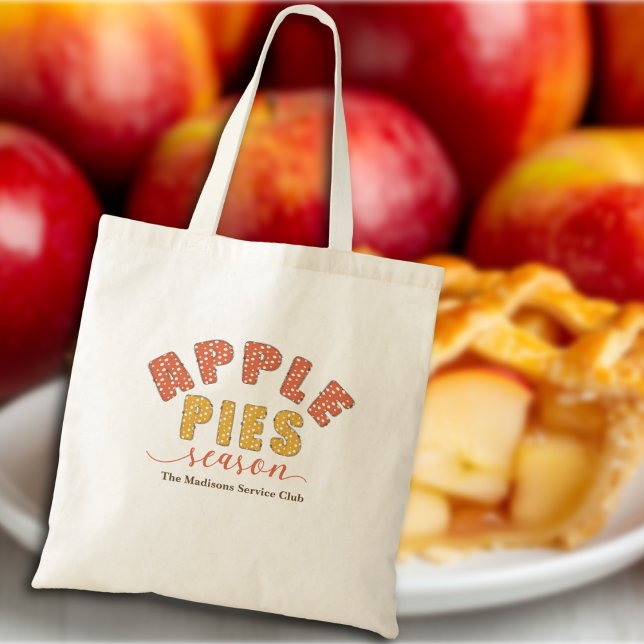 Bolsa Tote Apple Pies Season Vibes Personalize Name (Criador carregado)
