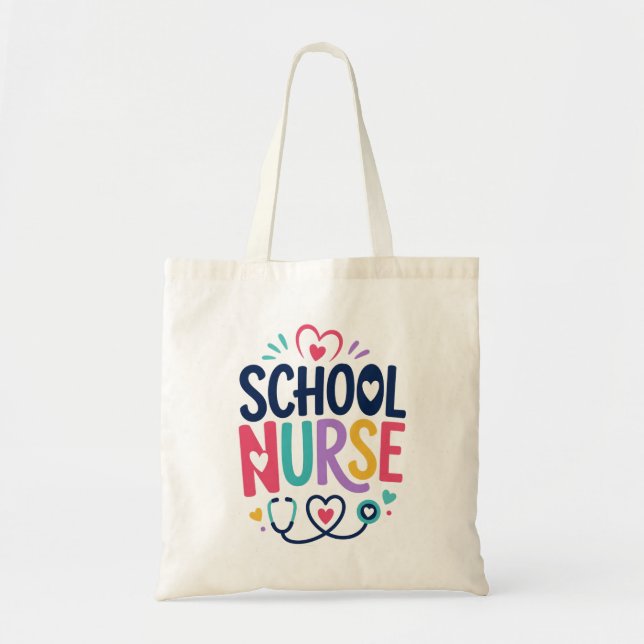 Bolsa Tote Apreciação da Enfermeira Escolar (Frente)