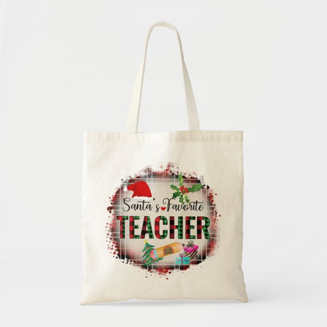 Bolsa Tote Apreciação de Natal para Professores Favoritos dos (Frente)