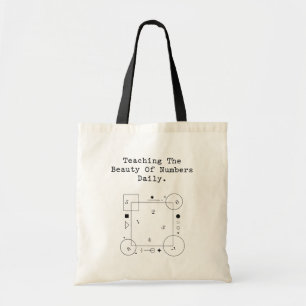 Bolsa Tote Apreciação do Professor de Matemática A Beleza d