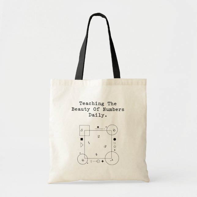 Bolsa Tote Apreciação do Professor de Matemática | A Beleza d (Frente)