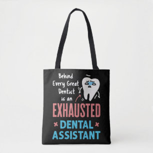 Bolsa Tote Apreciação Engraçada do Assistente Dental Esgotado