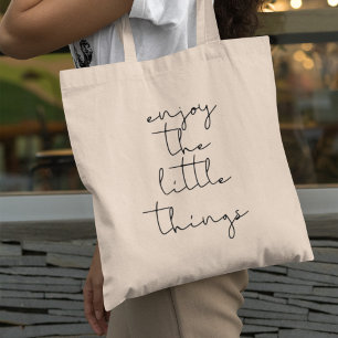 Bolsa Tote Aprecie a sacola pequena das coisas