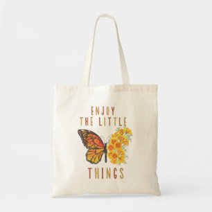 Bolsa Tote Apreciem as Pequenas Coisas Borboleta & Natureza F
