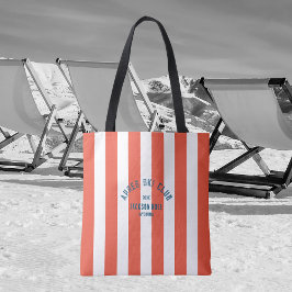 Bolsa Tote Apres Ski Club Retro Red Stripe Acessório Ski