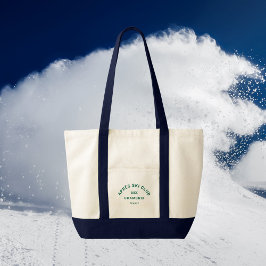 Bolsa Tote Après Ski Club Winter Green Ski Resort Crest Marin