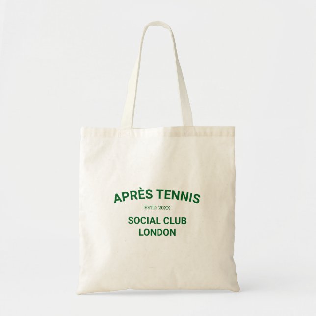Bolsa Tote Après Tennis Club Player Team Green White Girls (Frente)