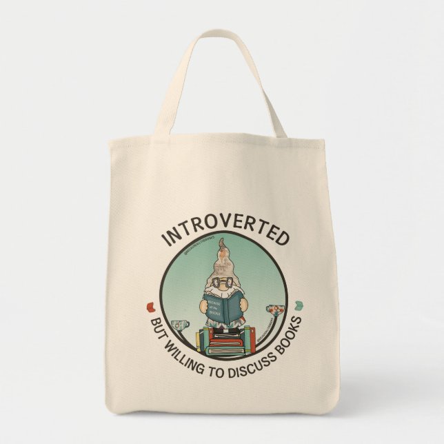 Bolsa Tote Apresentado, Mas Disposto A Discutir Livros (Frente)