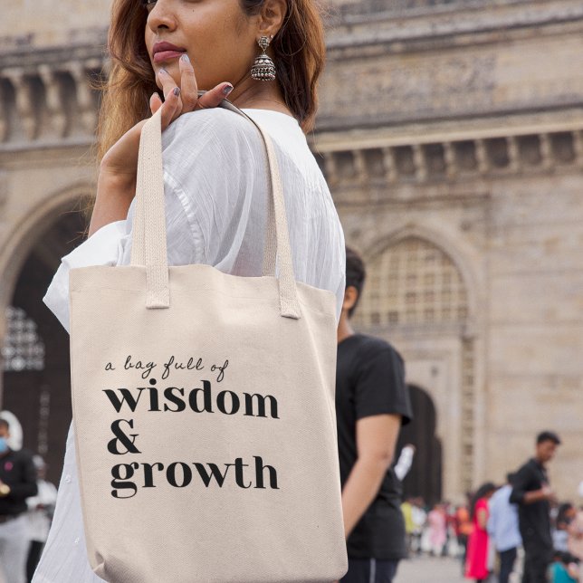 Bolsa Tote Aproveite a sabedoria e o crescimento Oferta Legal (Shop now and fill it with the wisdom gained and the growth achieved on your journey!)