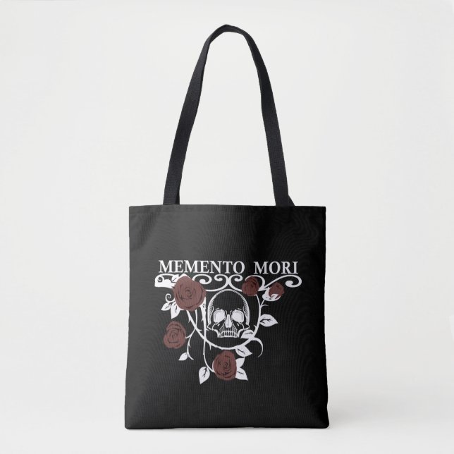 Bolsa Tote Aproveite o Dia - Rosas Vermelhas - Caveira Mement (Frente)