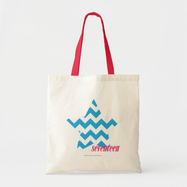 Bolsa Tote Aqua 2 do ziguezague (Frente)