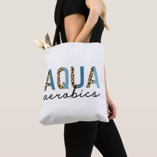 Bolsa Tote Aqua Aerobics Cheetah impressão Água presentes aer