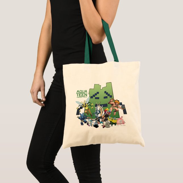 Bolsa Tote Aqua Teen Hunger Force Villains (Frente (produto))
