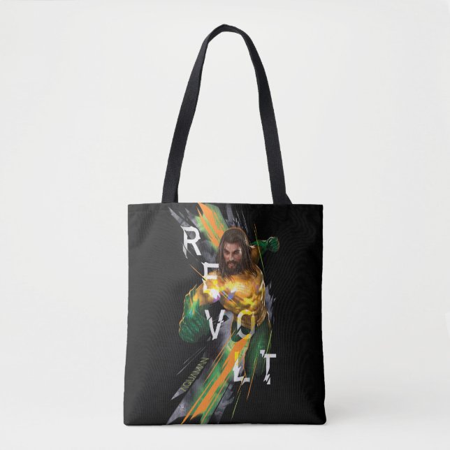 Bolsa Tote Aquaman | Aquaman "Revolta" Gráfico Refratado (Frente)