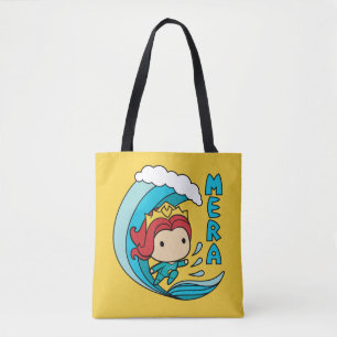 Bolsa Tote Aquaman Chibi Mera Riding Wave Graphic