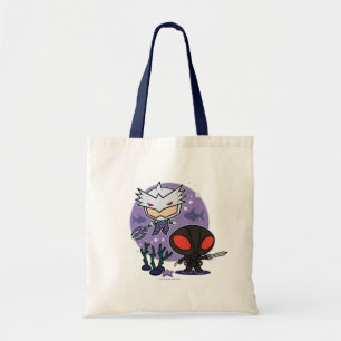 Bolsa Tote Aquaman   Chibi Orm & gráfico submarino do Manta