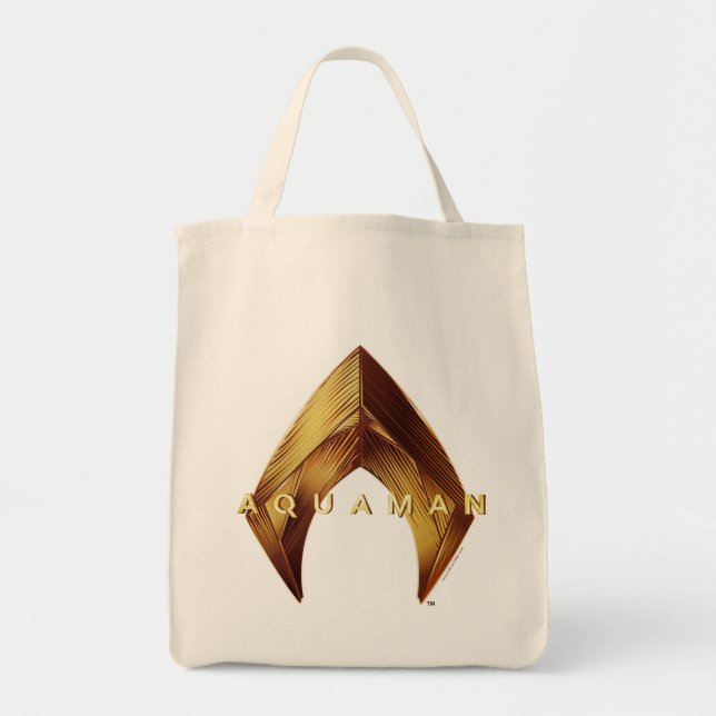 Bolsa Tote Aquaman | Golden Aquaman Logo (Frente)