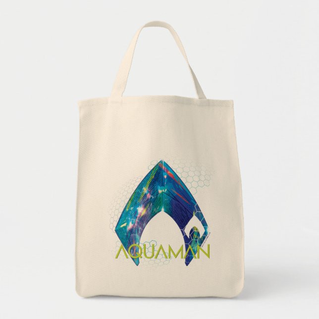 Bolsa Tote Aquaman | Logotipo Aquaman Refratado (Frente)