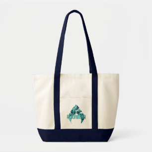 Bolsa Tote Aquaman   Orin, Mera, Orm & Manta preto no símbol