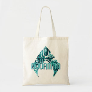Bolsa Tote Aquaman   Orin, Mera, Orm & Manta preto no símbol
