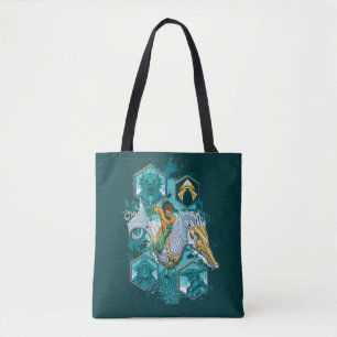 Bolsa Tote Aquaman Riding Seacavalo através dos reinos