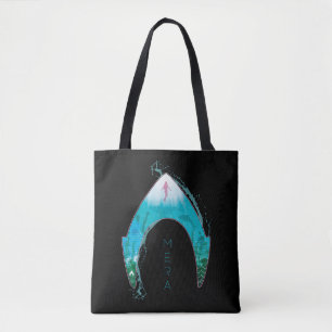 Bolsa Tote Aquaman   vê completamente o gráfico do oceano do