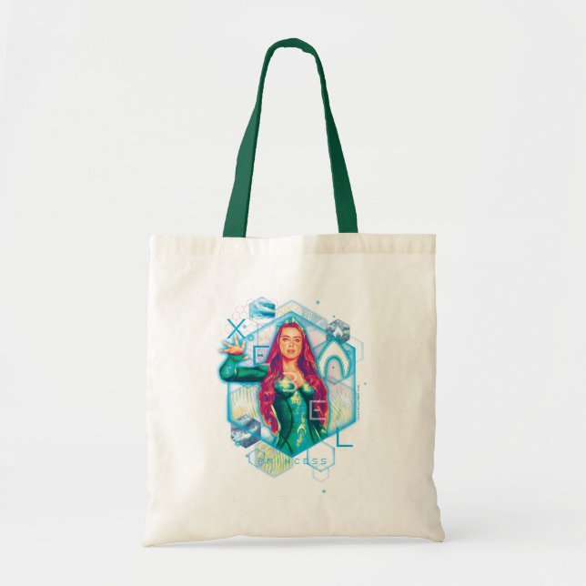 Bolsa Tote Aquaman | Xebel Princess Mera Hexagonal Graphic (Frente)