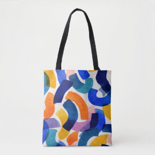 Bolsa Tote Aquarela Abstrata Vibrante Arte Moderna