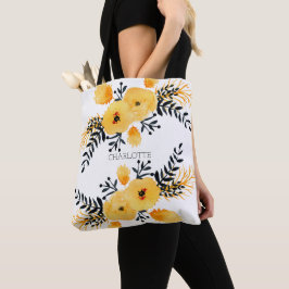 Bolsa Tote Aquarela Amarela Personalizada