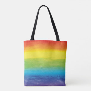 Bolsa Tote Aquarela Arco-Íris Brito Brilhante Vibrante