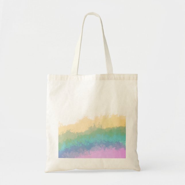 Bolsa Tote Aquarela arco-íris pincelada (Frente)